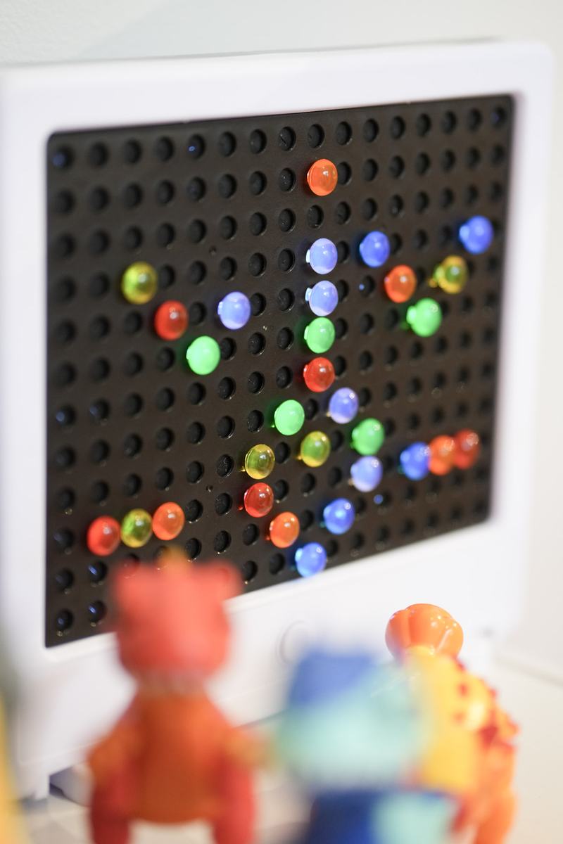Light-up pegboard activity at abc Child Psychology